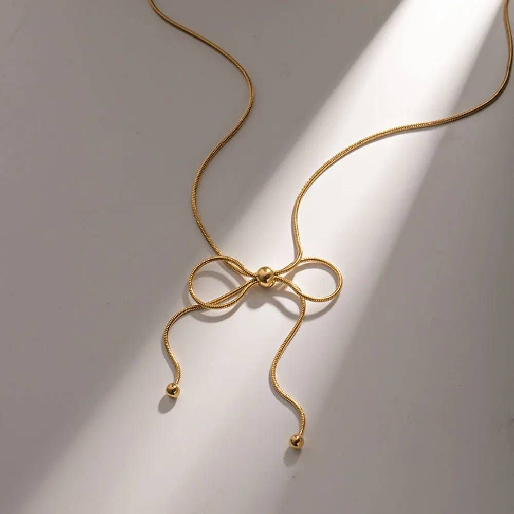 Stainless Bow Necklace