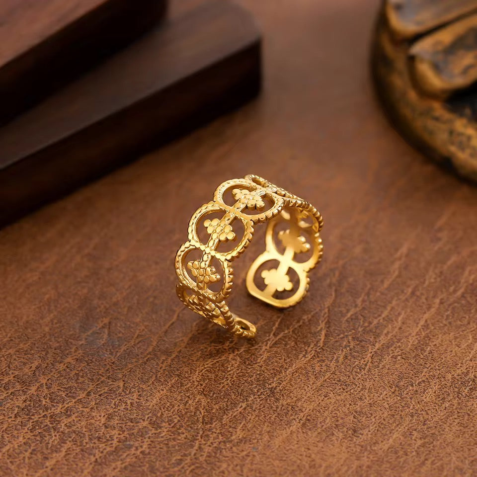 Stainless Steel Tatum Free Size Ring