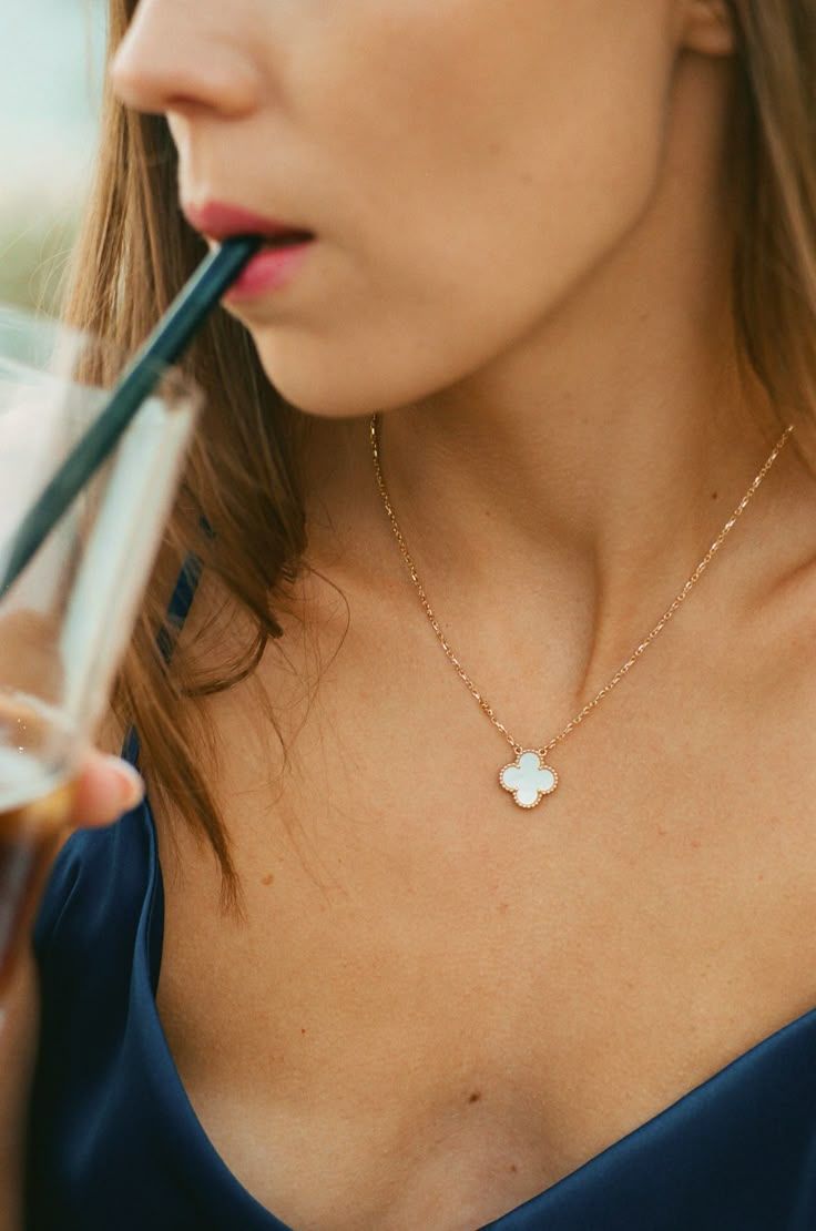 Stainless Double face Van cleef Necklace