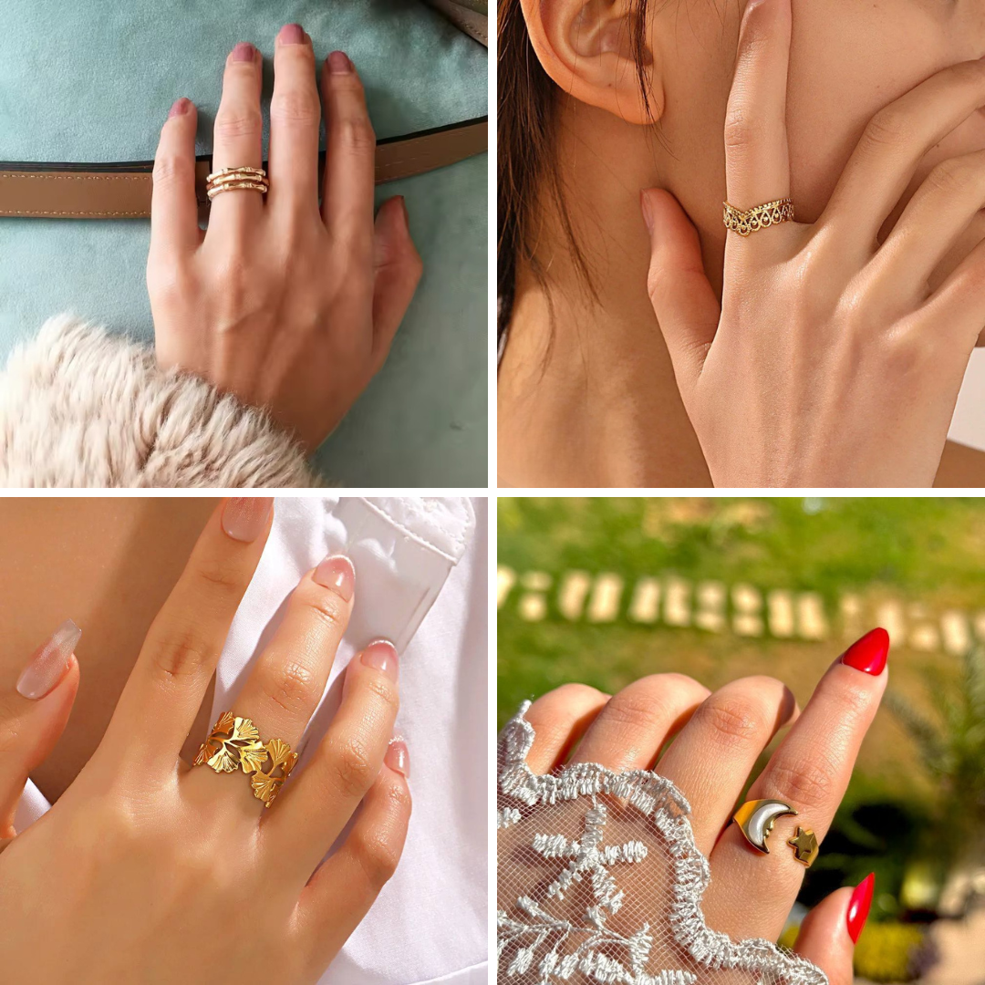 Stainless Steel Sage Rings Bundle