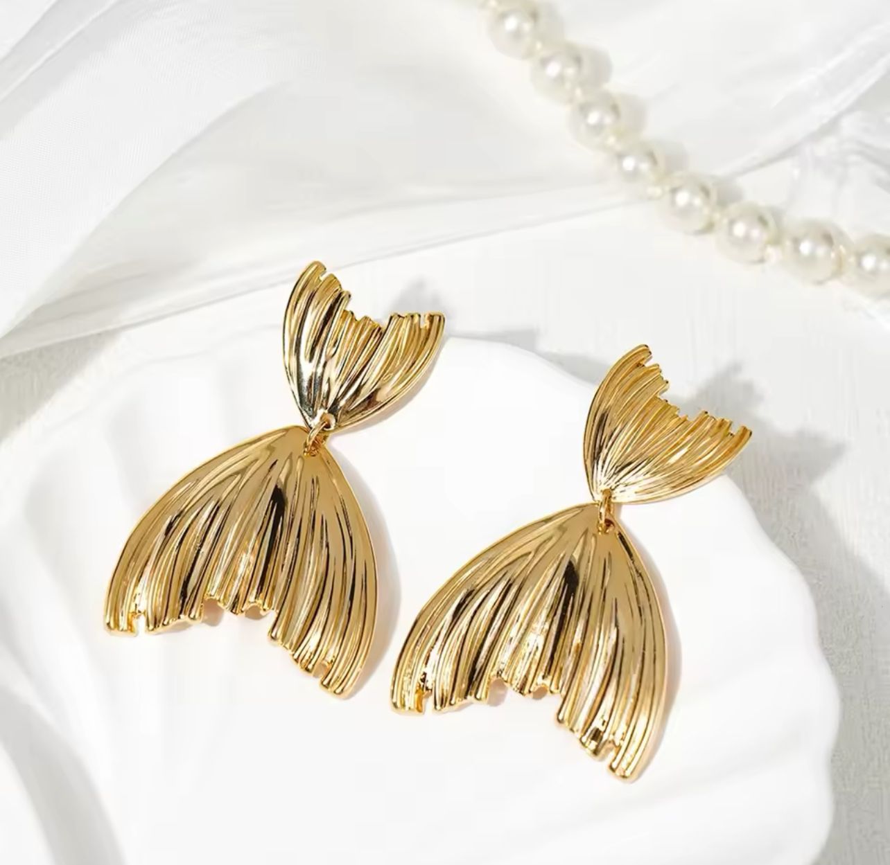 Stainless Fish Fin Earring