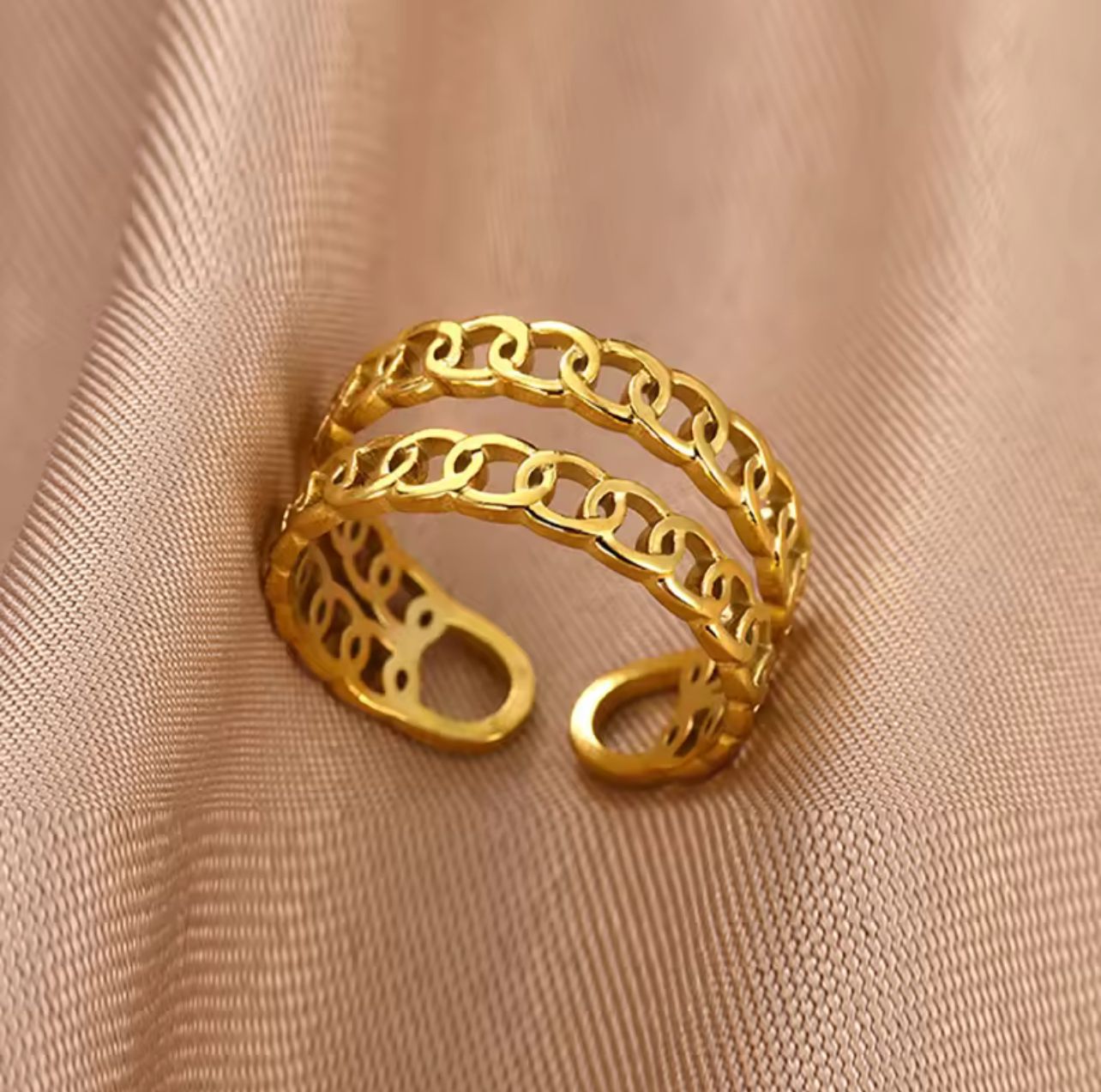 Stainless Steel Ellie Free Size Ring