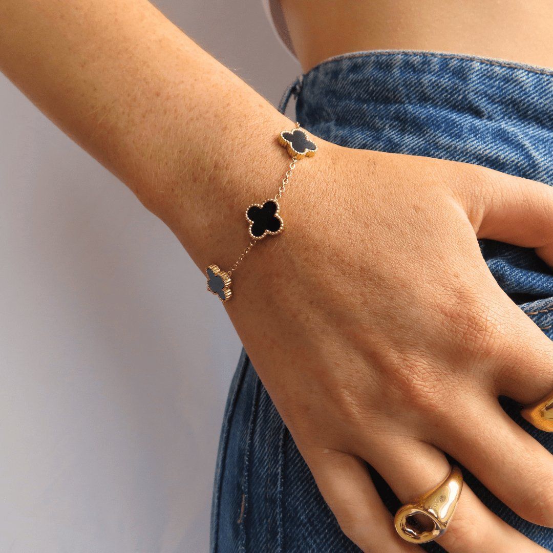 Stainless Steel Van Cleef Black Bracelet