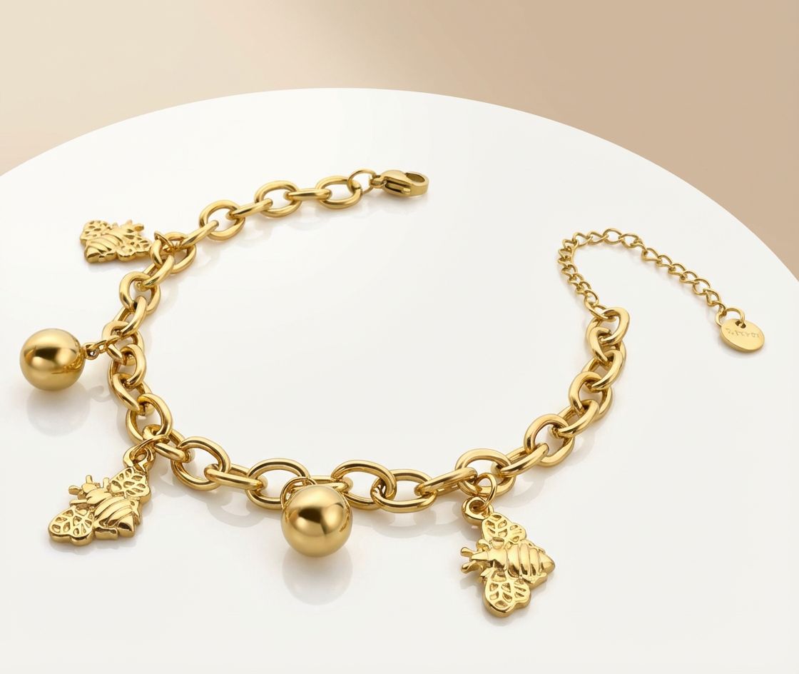 Stainless Steel Bee Bracelet