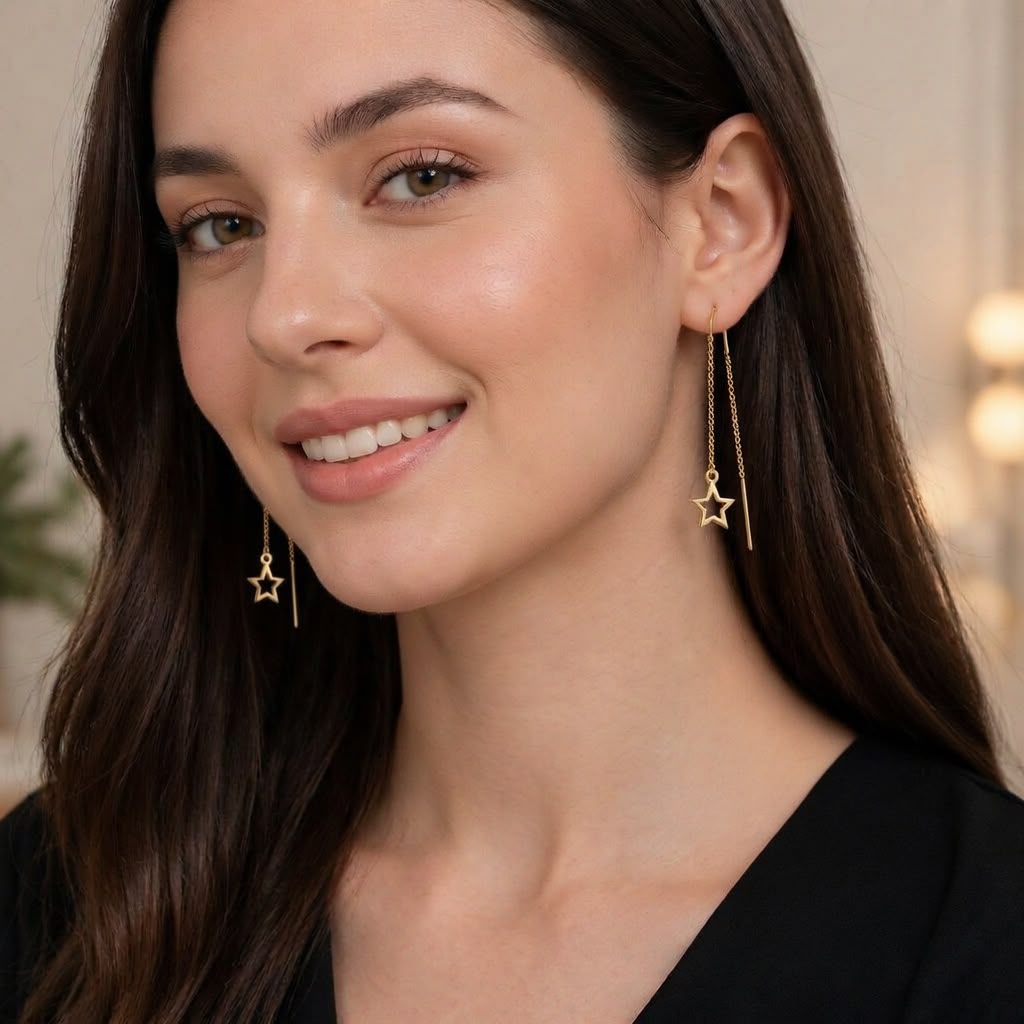 Stainless Steel Starlight Drop Earrings