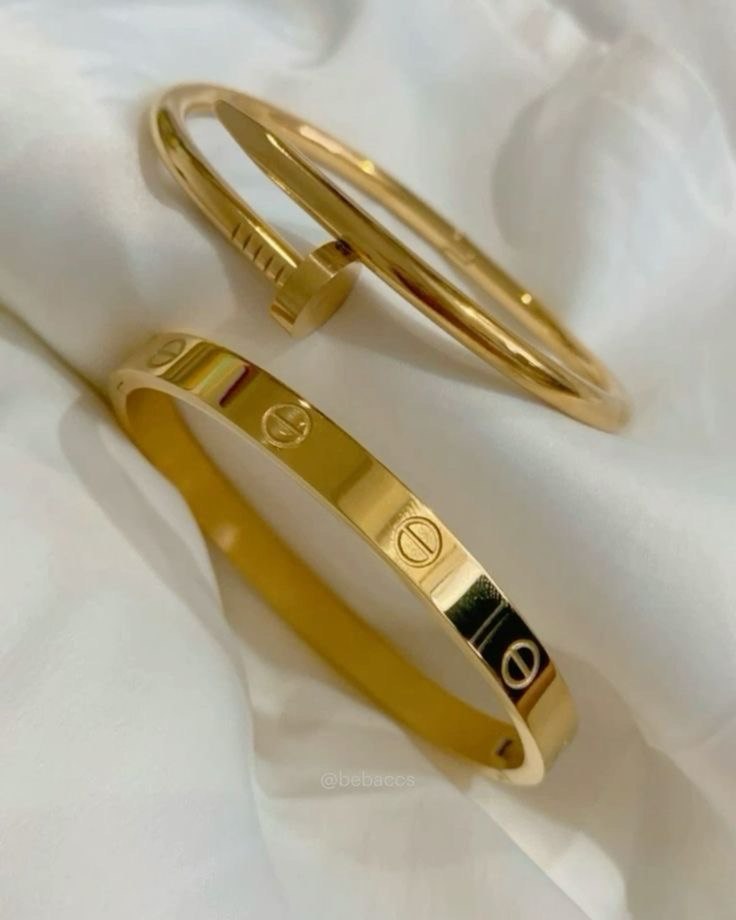 Stainless Cartier and Nail Bangles