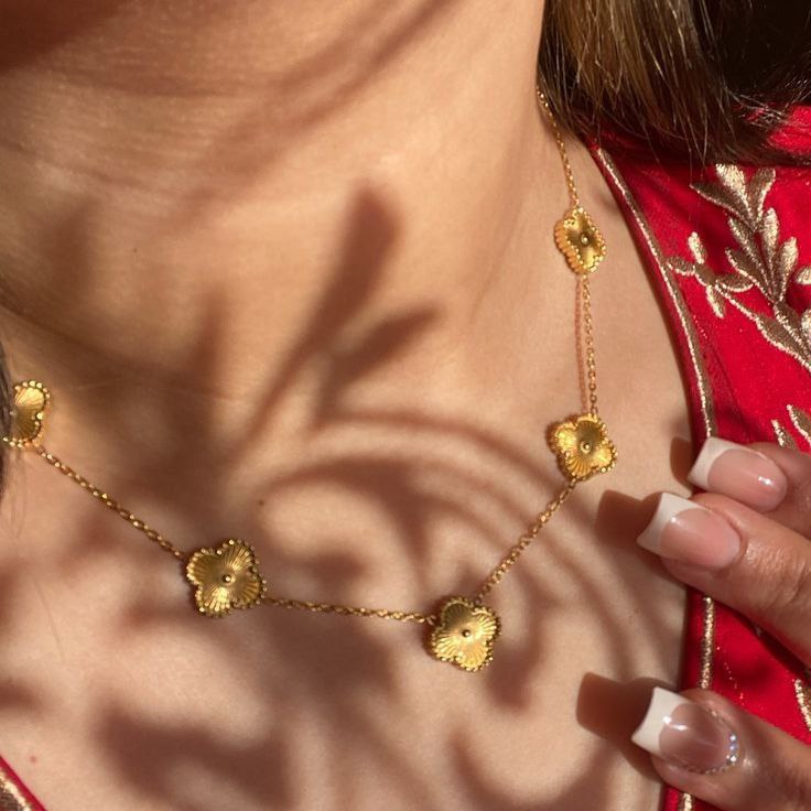 Stainless Gold Van Cleef Necklace