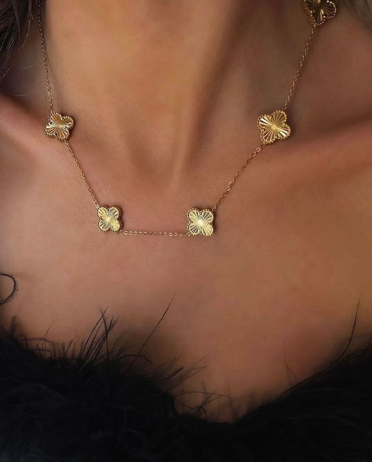 Stainless Gold Van Cleef Necklace