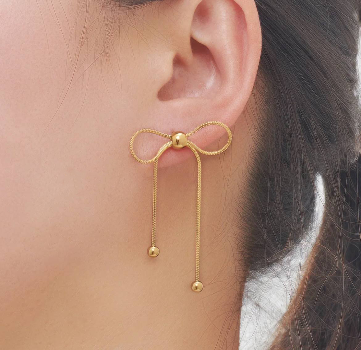 Stainless Bow Earring