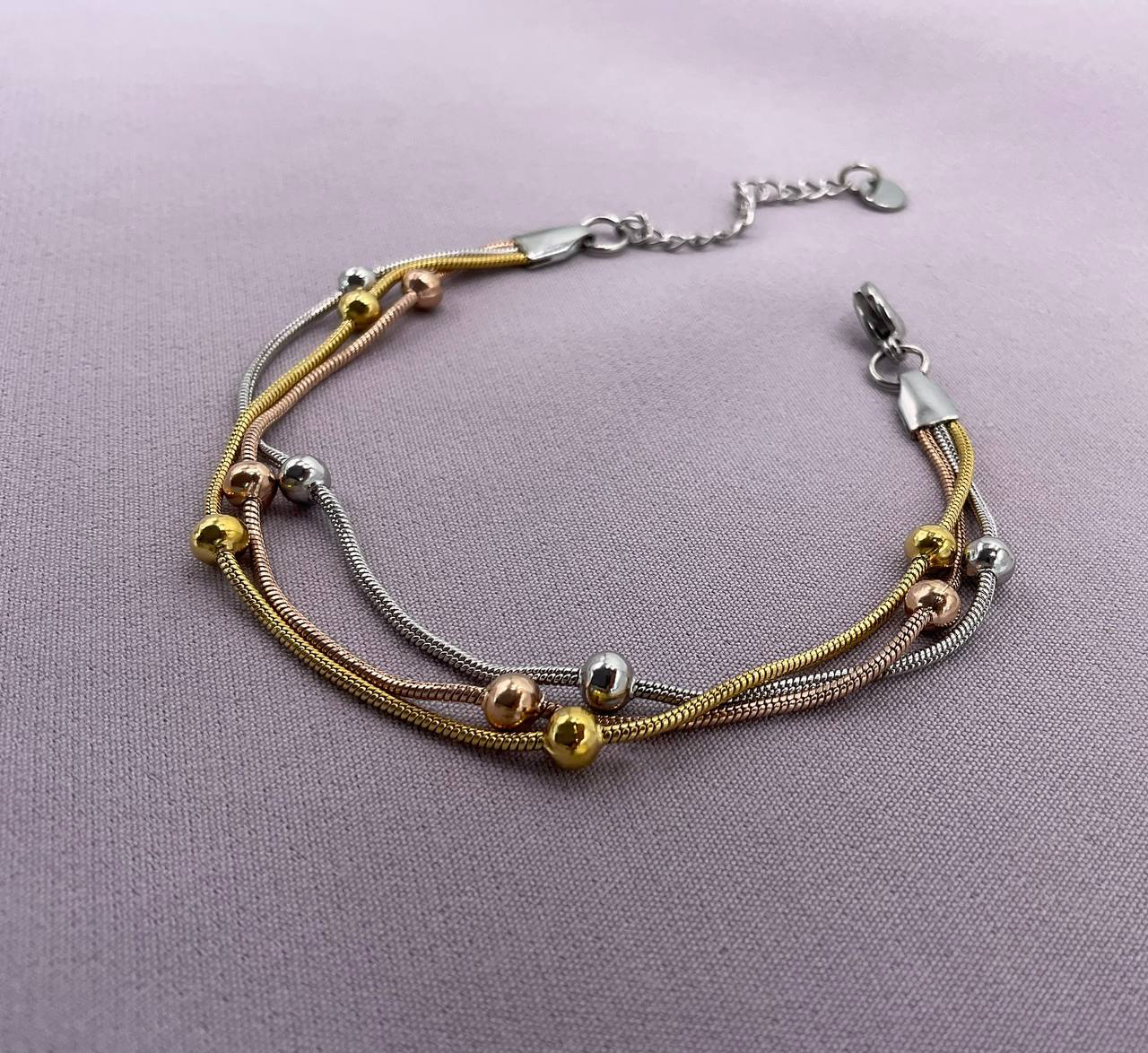Stainless Gold & Silver & Bronze Bracelet