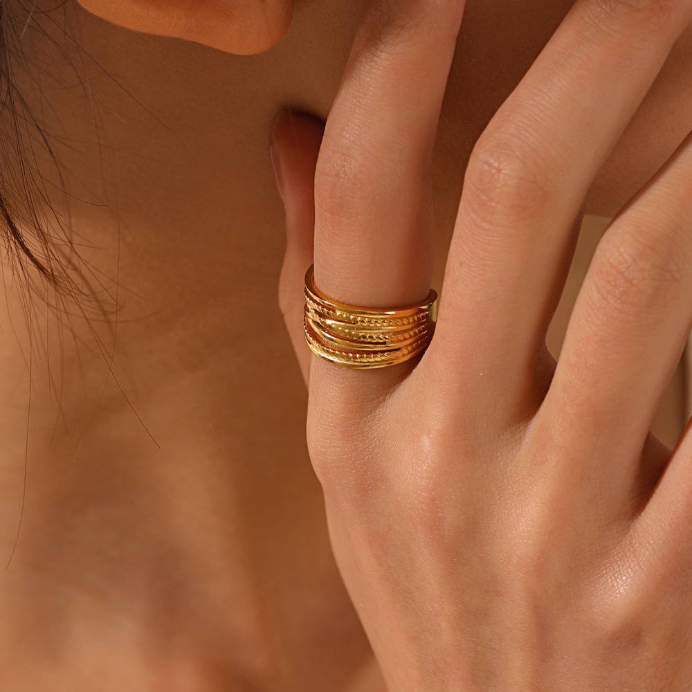 Stainless Giovanna Free Size Ring
