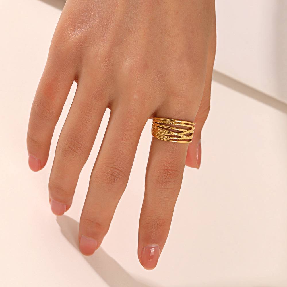 Stainless Giovanna Free Size Ring