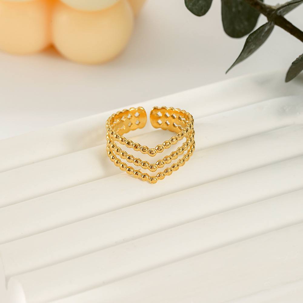 Stainless Armani Free Size Ring