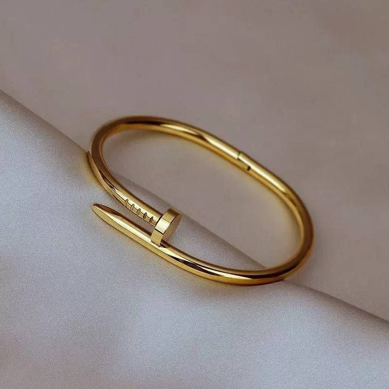 Stainless Gold Nail Bangle