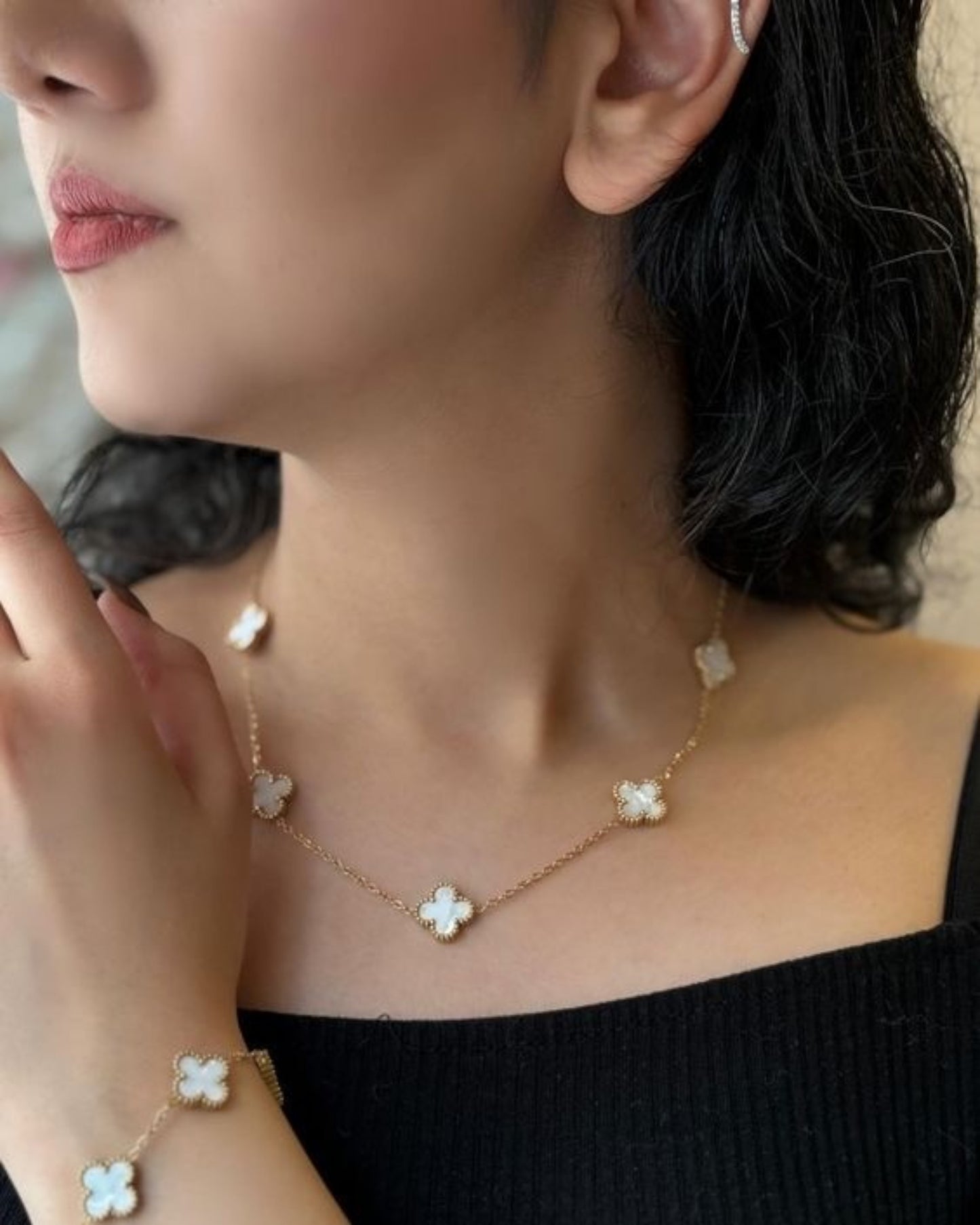 Stainless Steel Van Cleef White Set