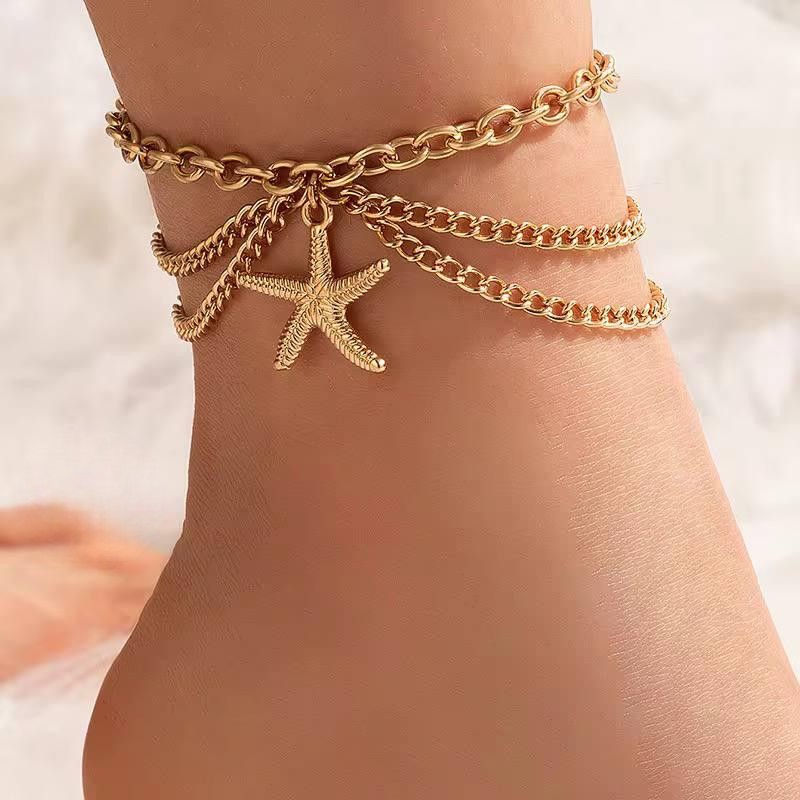 Stainless Steel starfish Anklet