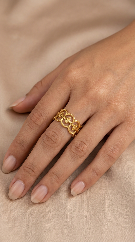 Stainless Steel Tatum Free Size Ring