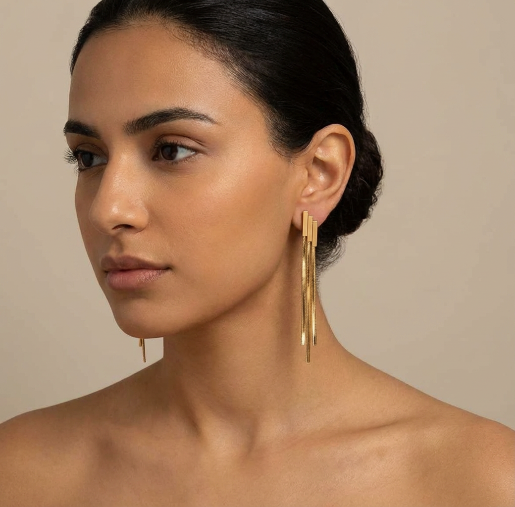 Stainless steel flutter Earring