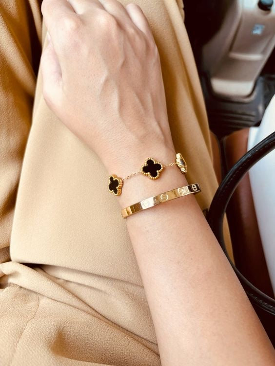 Stainless Steel Cartier and Black Van Cleef Set