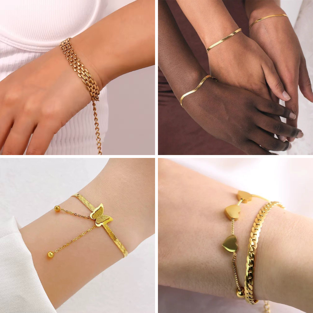 Stainless Steel Sage Bracelets Bundle