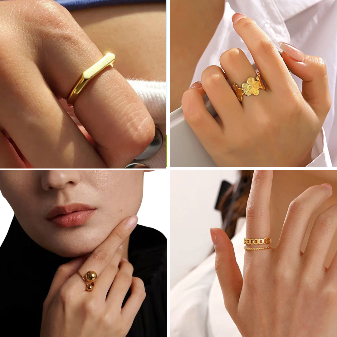Stainless Steel Sage Rings Bundle