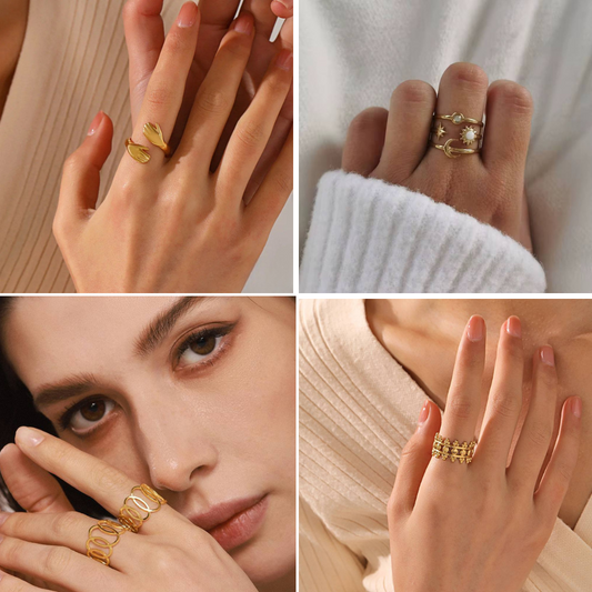 Stainless Steel Sage Rings Bundle