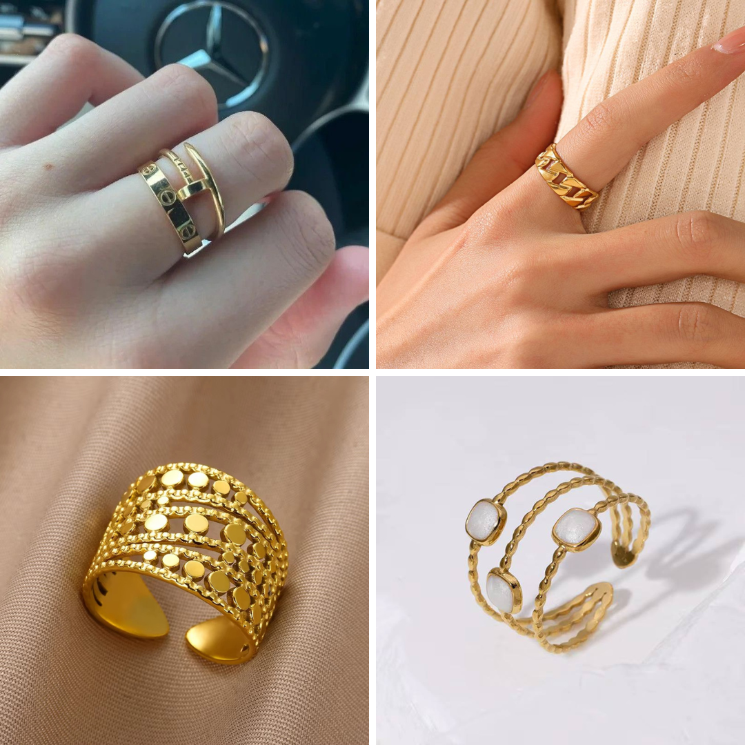 Stainless Steel Sage Rings Bundle