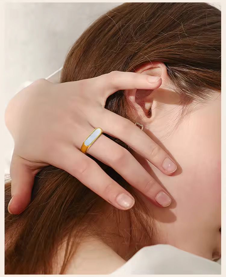 Stainless White Luca Ring