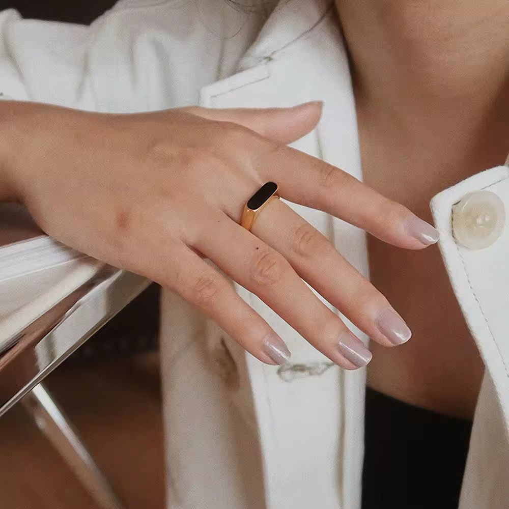 Stainless Black Luca Ring