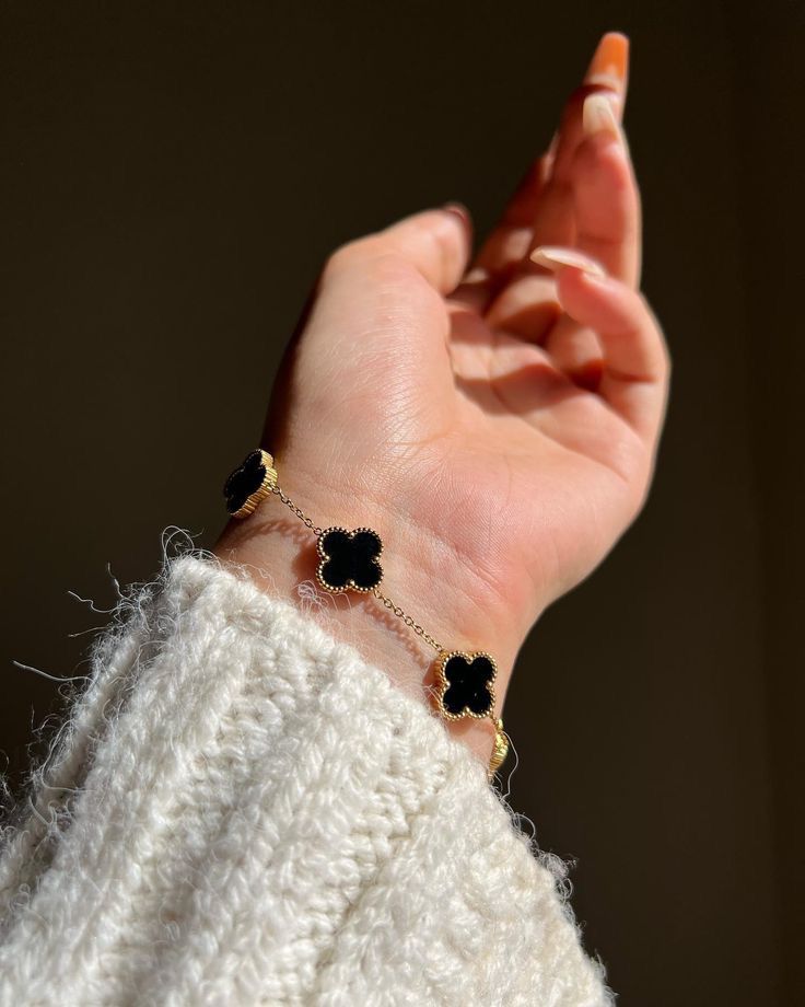 Stainless Steel Van Cleef Black Bracelet