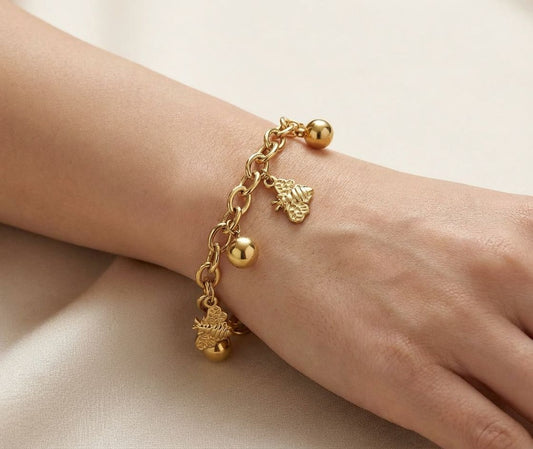 Stainless Steel Bee Bracelet