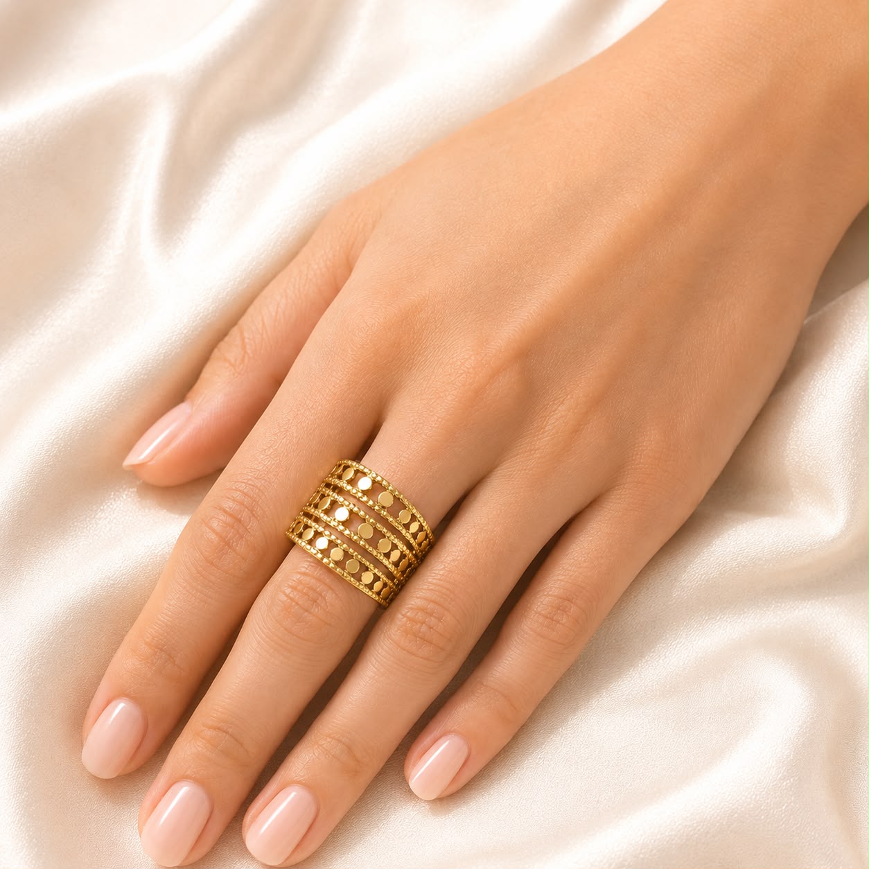 Stainless Steel Free Size Toulin Ring