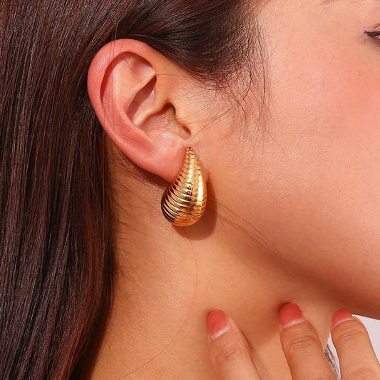 Stainless Steel Worm Earring