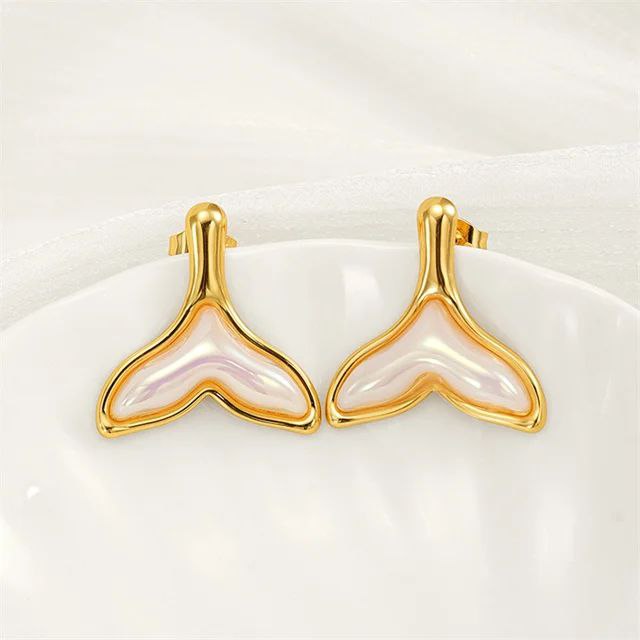 Stainless Dolphin tail Earring