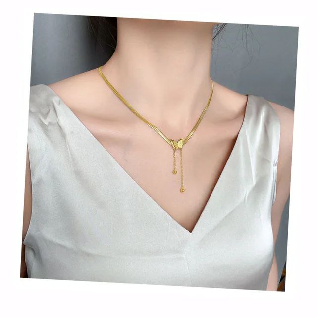 Stainless Middle Butterfly Necklace