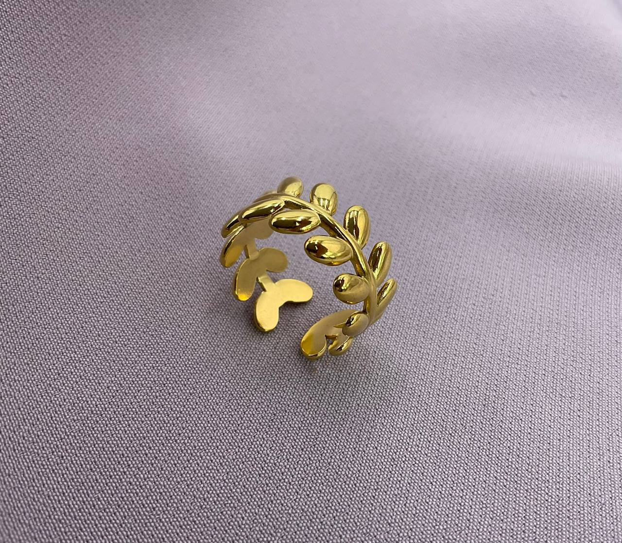 Stainless Rose Free Size Ring Ring