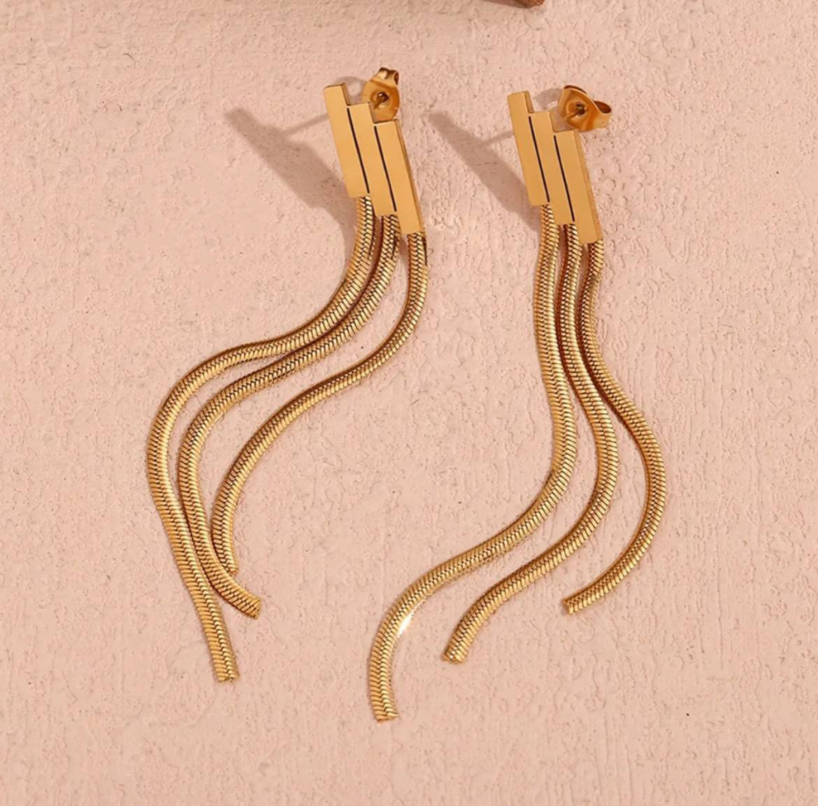 Stainless steel flutter Earring