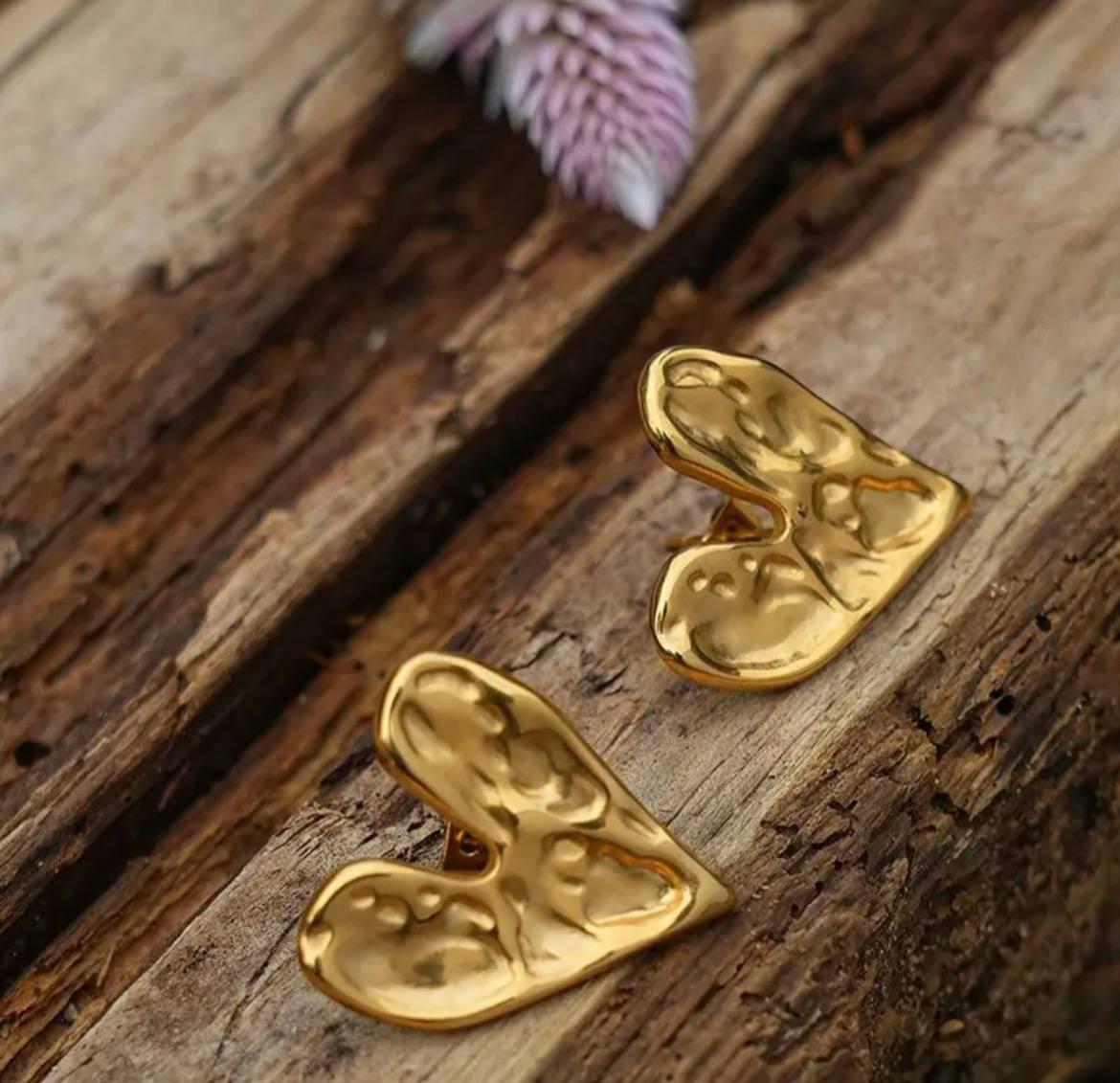 Golden Heart Earring