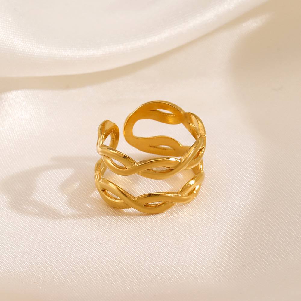 Stainless Celestina Free Size Ring