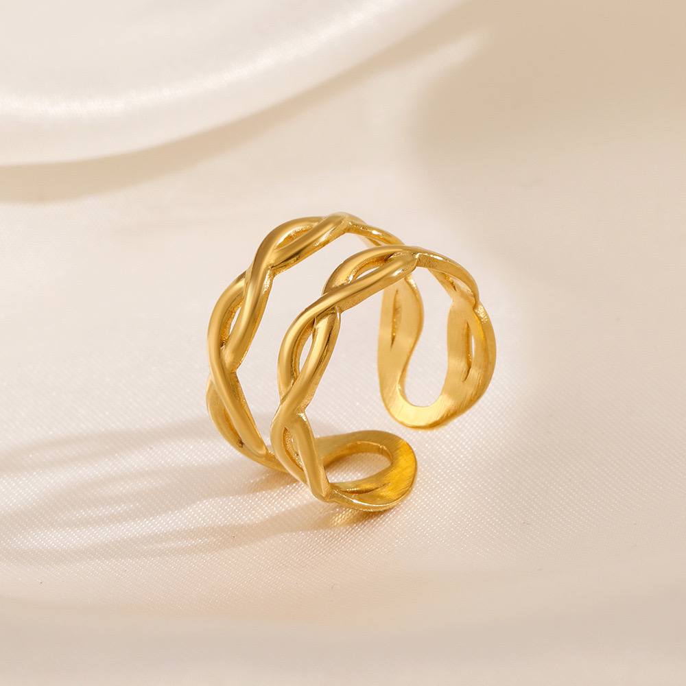 Stainless Celestina Free Size Ring