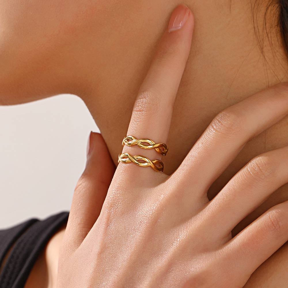Stainless Celestina Free Size Ring