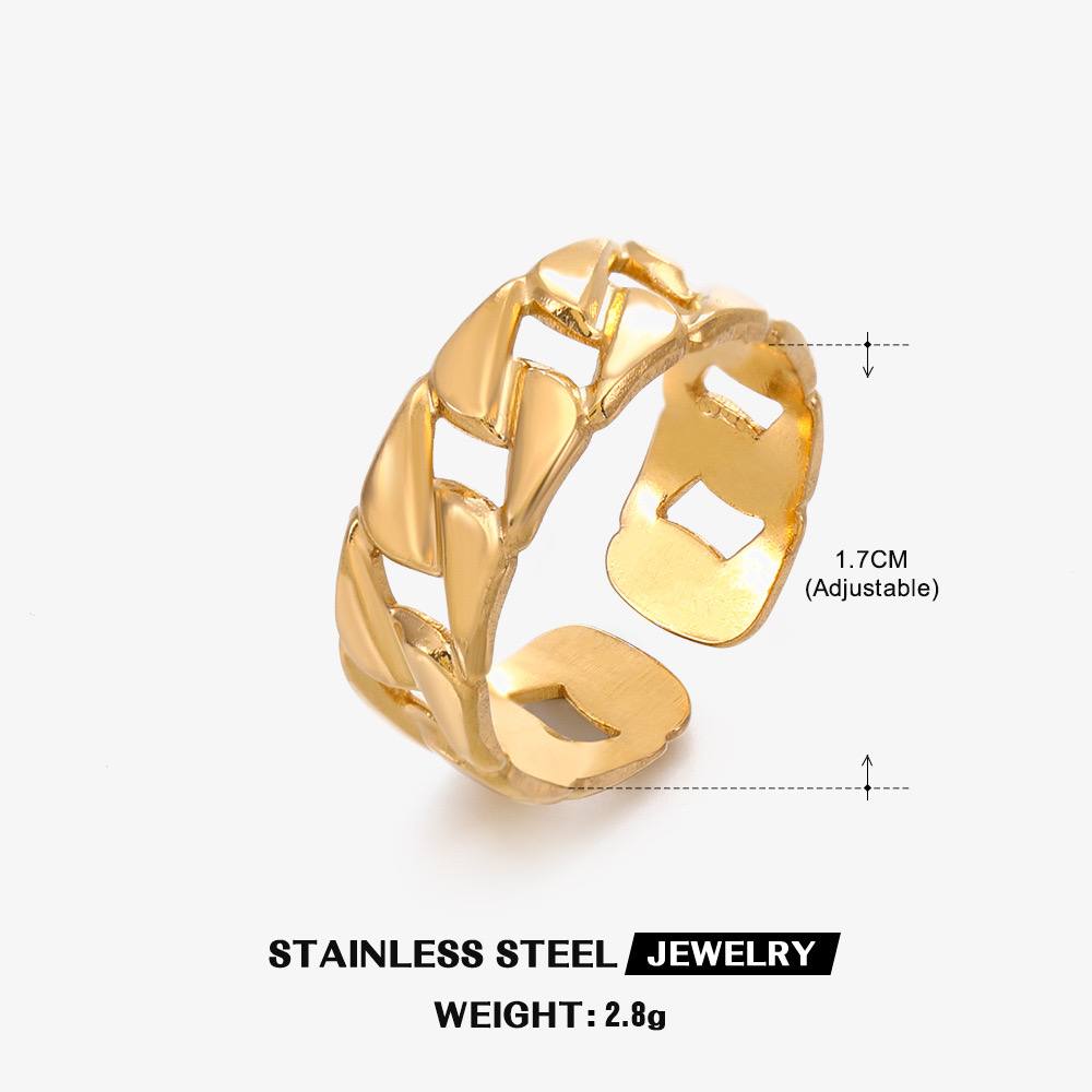 Stainless Carlotta Free Size Ring