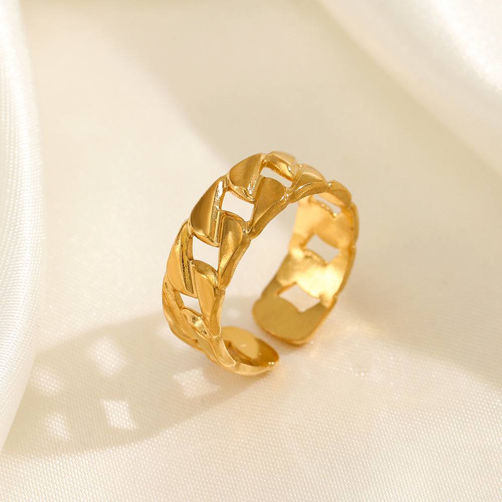 Stainless Carlotta Free Size Ring