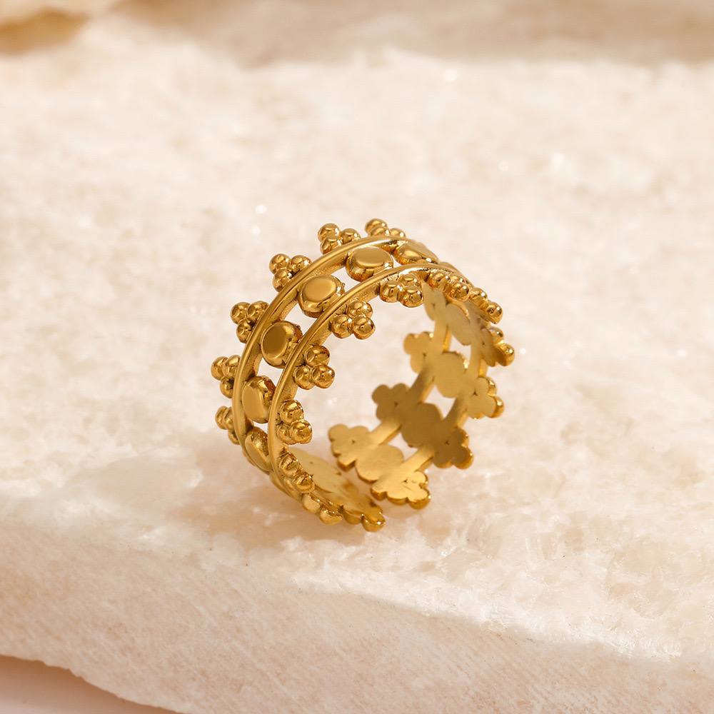 Stainless Caterina Free Size Ring