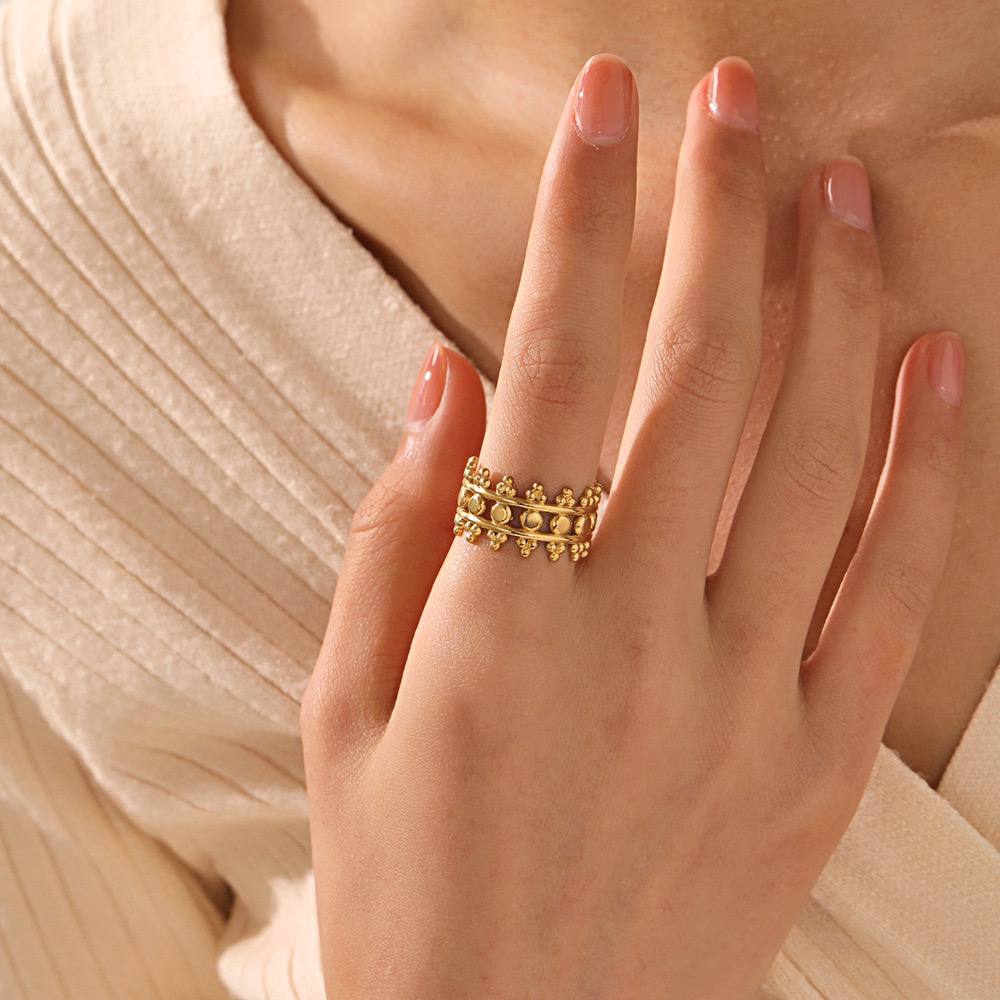 Stainless Caterina Free Size Ring