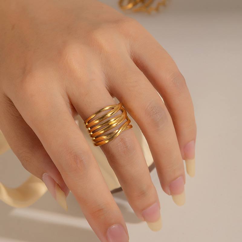 Stainless Zeta Free Size Ring