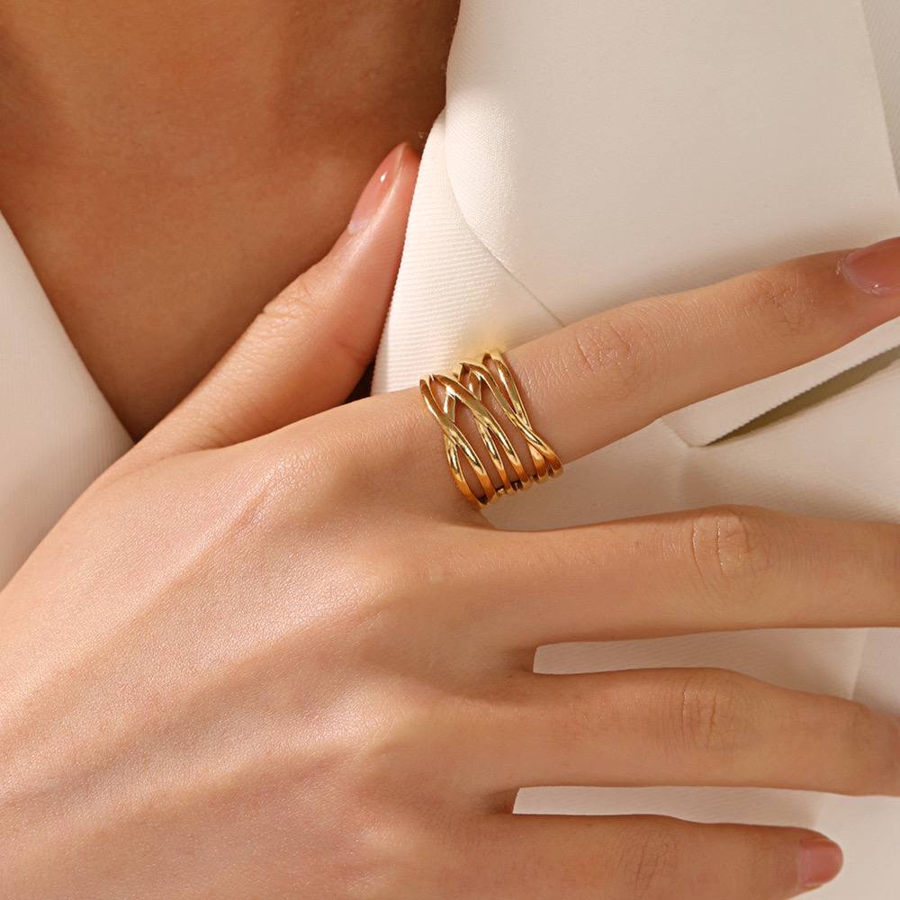 Stainless Zeta Free Size Ring