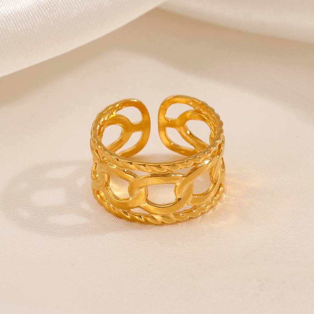 Stainless Edda Free Size Ring
