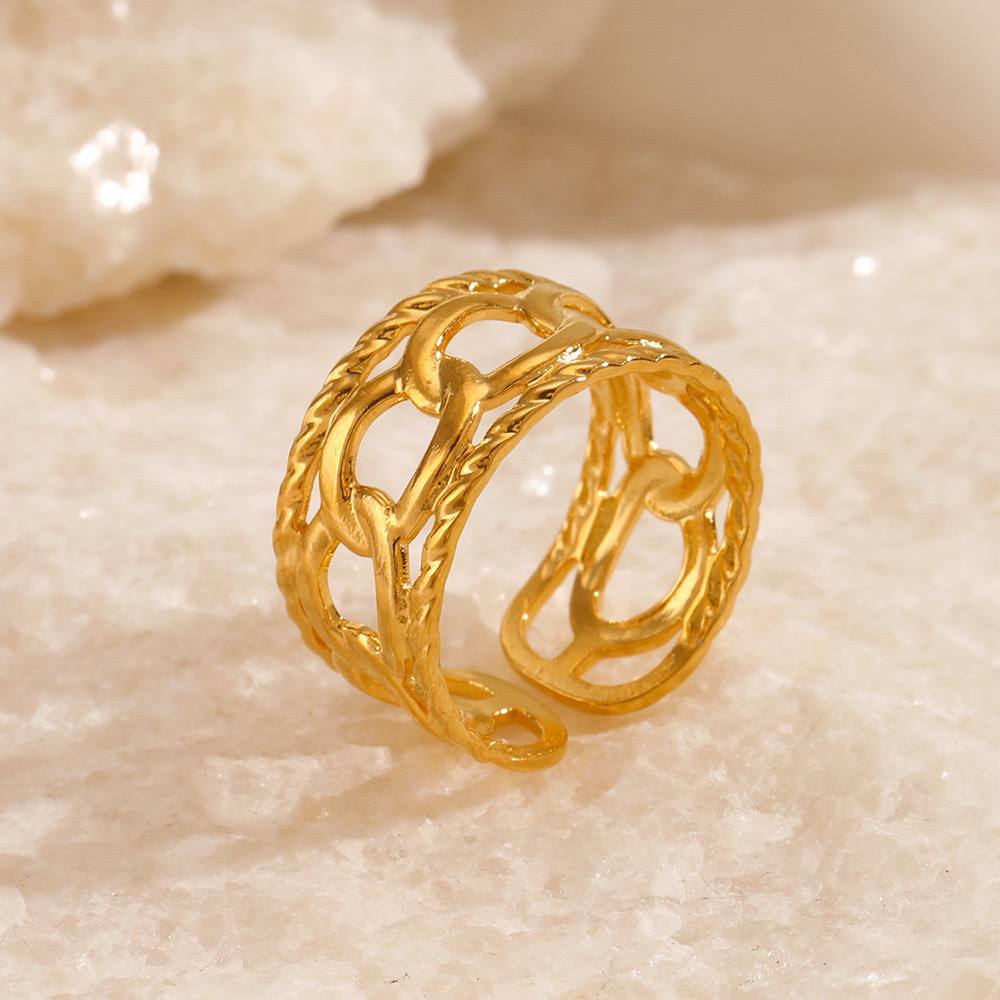 Stainless Edda Free Size Ring