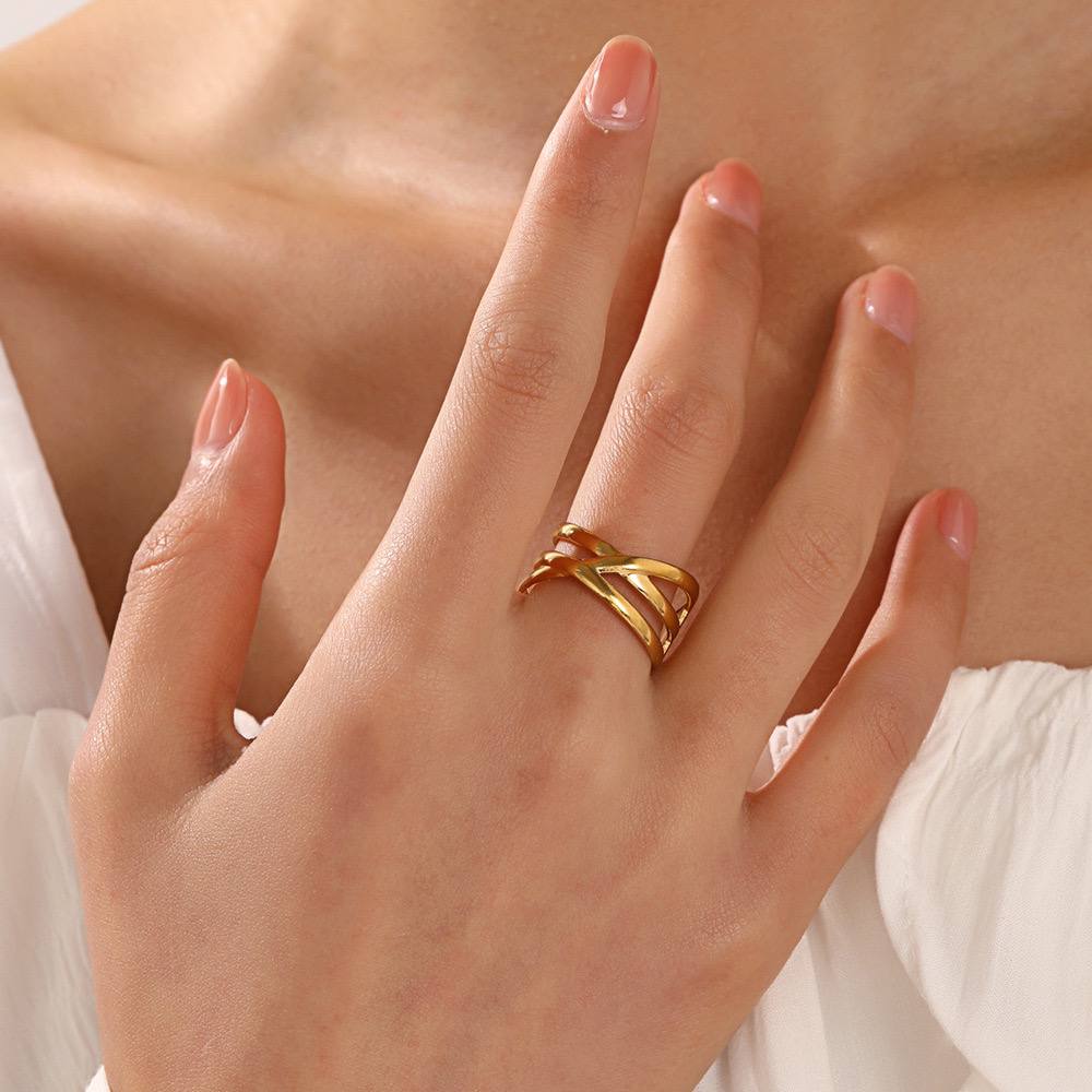 Stainless Emily Free Size Ring